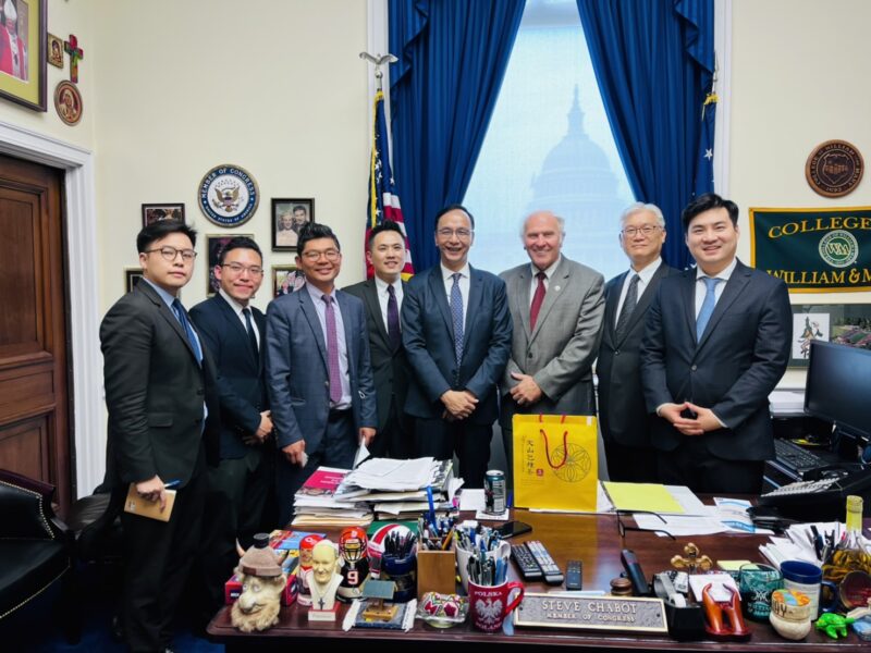 Chairman Chu visit U.S. pro-Taiwan congressmen for Taiwan’s diplomacy and security